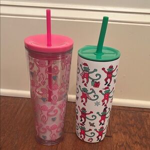 Starbucks roller rabbit tumblers.